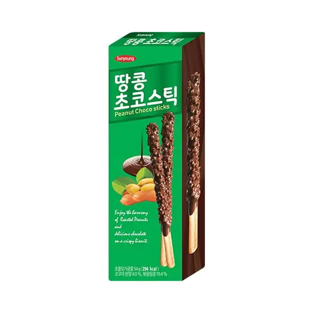 SUNYOUNG Gros bâtonnets chocolat&cacahuète 54g