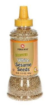 Graines de Sésame Blanches Grillées, 100 G - Foreway