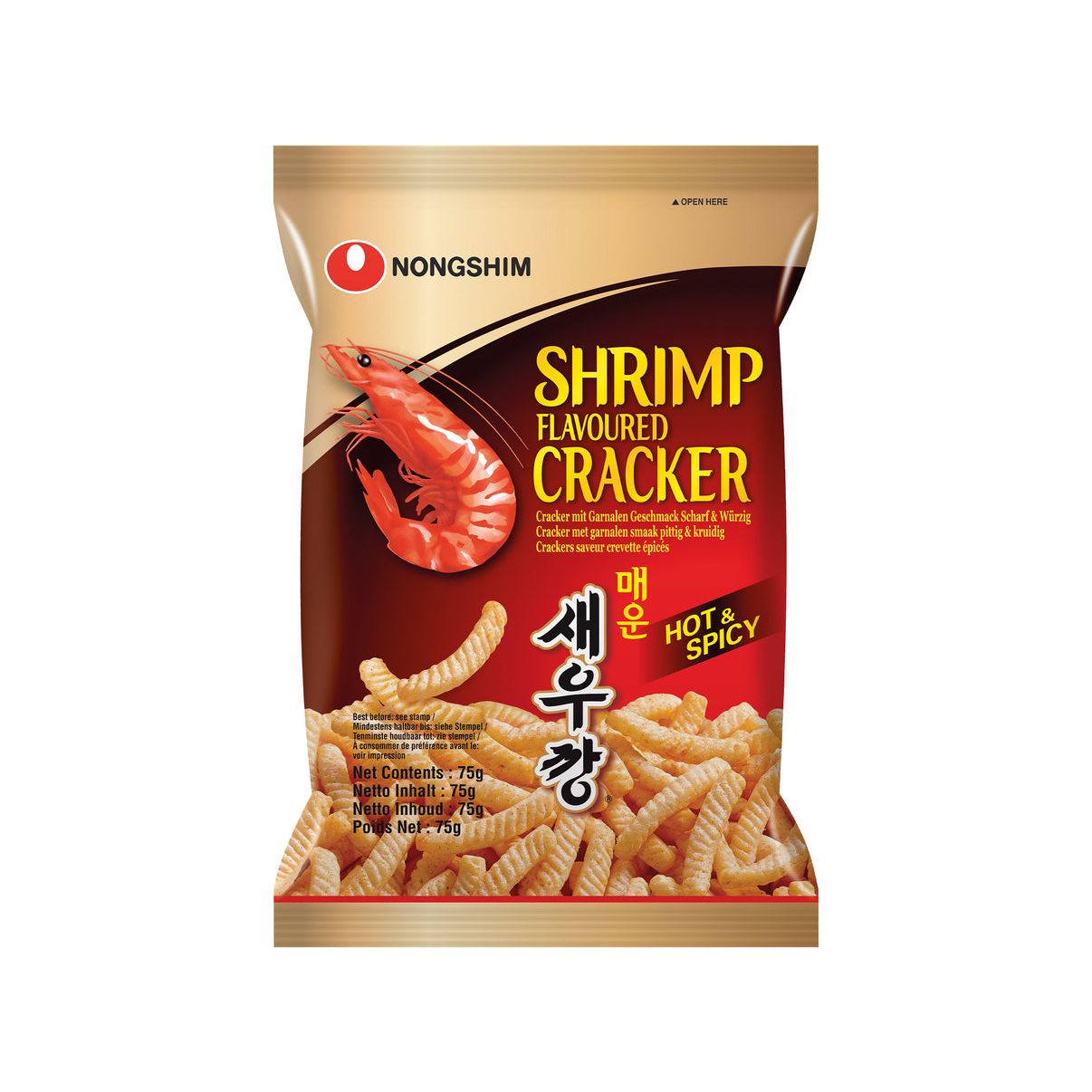 NONG SHIM Crackers crevettes épicés HOT 75g