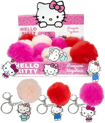 Hello Kitty porte-clés peluche pompon 7cm