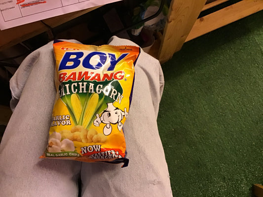 Snack de mais goût d’ail