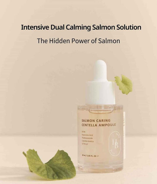 HEVEBLUE - Salmon Caring Centella Ampoule - Ampoule apaisante saumon et Centella