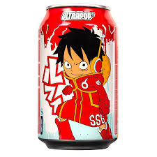 Ultra Pop Carbonated drink luffy citron fraise , 330ml
