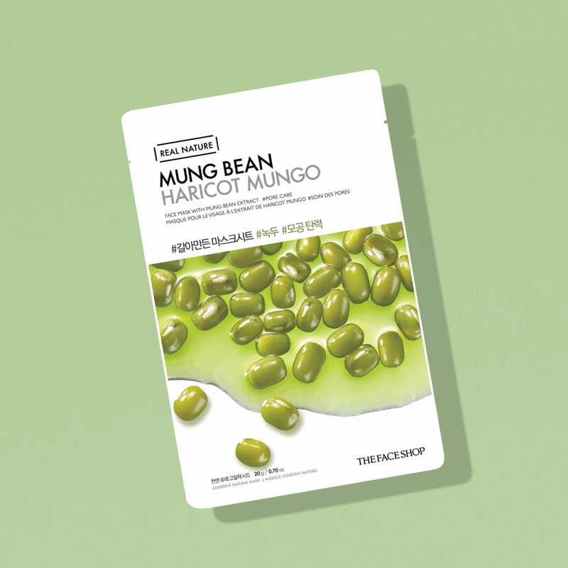 THE FACE SHOP REAL NATURE FACE MASQUE aux haricots mungo GATSU GATSU