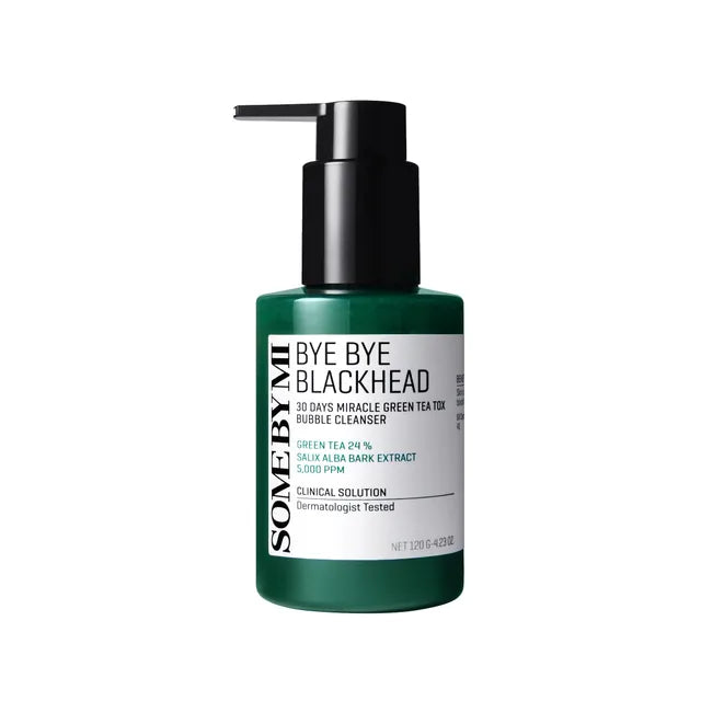 SOME BY MI - Bye Bye Blackhead 30 Days Miracle Green Tea Tox Bubble Cleanser - Mousse nettoyante au thé vert