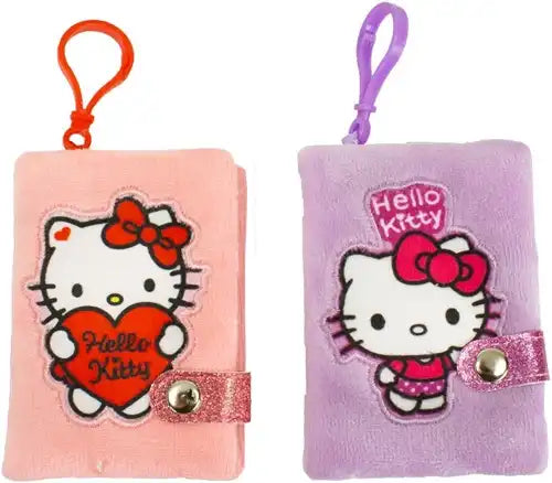 Hello Kitty Mini Carnet Peluche 7x10cm + sac présentoir à clip