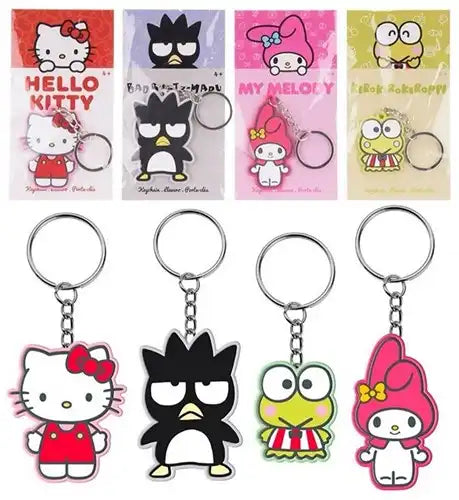 Hello Kitty Porte-clés 2D PVC 4 assortis 8x15cm
