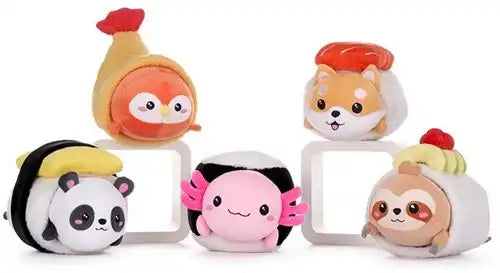 Kawaii Kuties Peluche Sushi Rolls 5 assortis 24cm