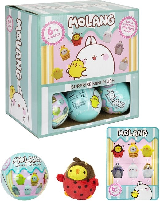 Molang Capsule 90mm avec peluche 7,5cm 6 assortis en présentoir (18)